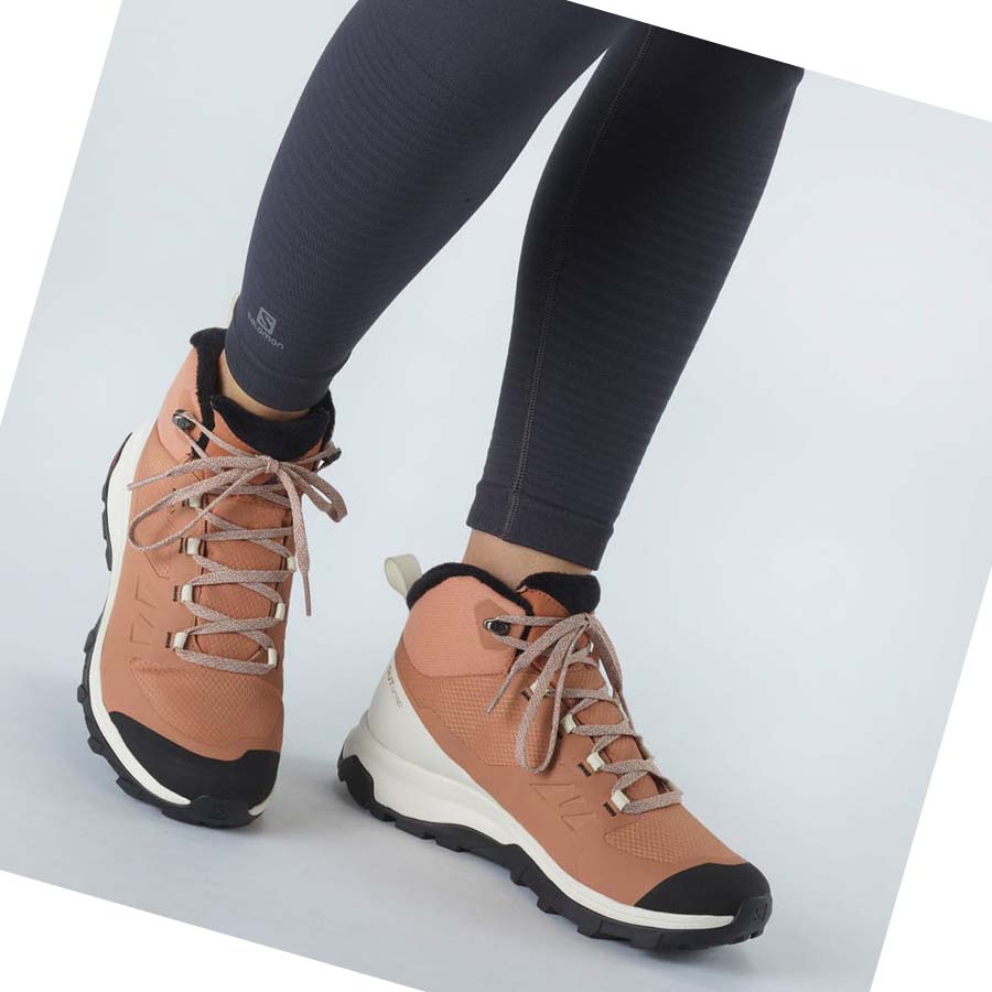 Botas de Invierno Salomon OUTSNAP CLIMASALOMON™ WATERPROOF Mujer Beige | MX 2614SGL